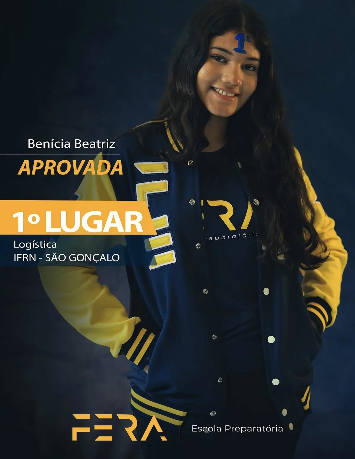 Benícia Beatriz, primeiro lugar em Logística no IFRN São Gonçalo