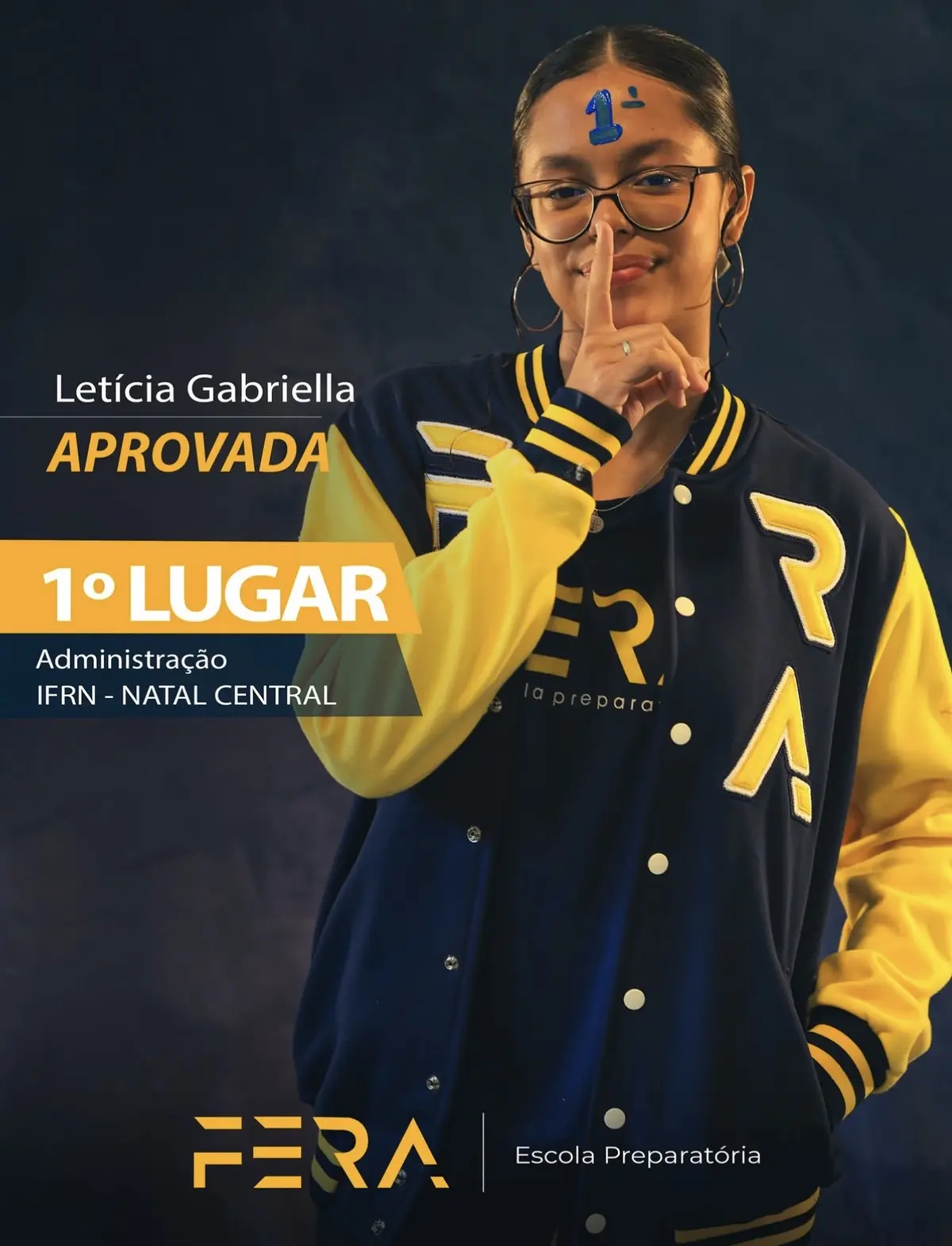 Letícia Gabriella, primeiro lugar em Administração no IFRN Natal Central