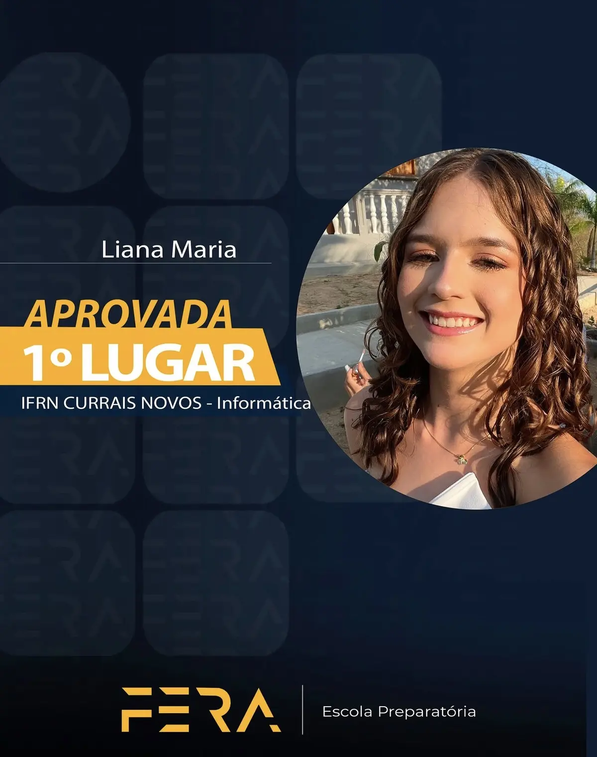 Liana Maria, primeiro lugar em Informática no IFRN Currais Novos