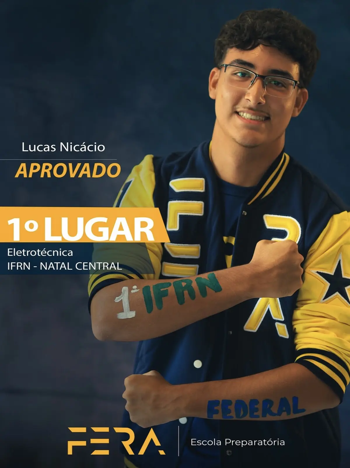 Lucas Nicácio, primeiro lugar em Eletrotécnica no IFRN Natal Central